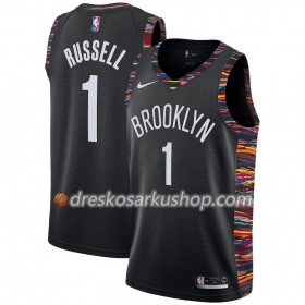 Muški NBA Dres Brooklyn Nets D'Angelo Russell 1 Nike 2018-19 City Edition Crna Swingman
